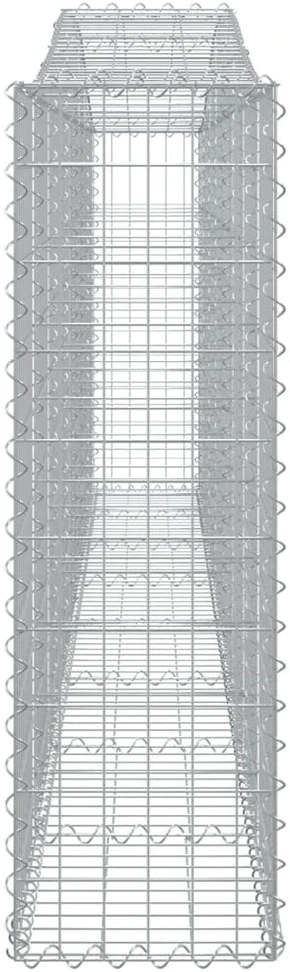 Išlenkti gabiono krepšiai, 20vnt., 400x30x100/120cm, geležis