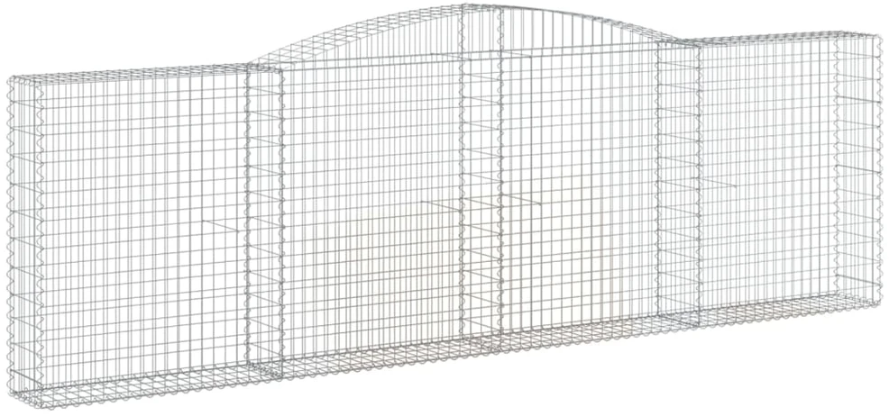 Išlenkti gabiono krepšiai, 20vnt., 400x30x120/140cm, geležis