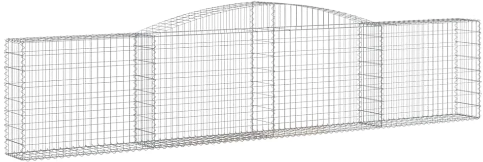 Išlenkti gabiono krepšiai, 20vnt., 400x30x80/100cm, geležis