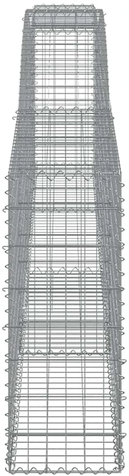 Išlenkti gabiono krepšiai, 20vnt., 400x30x80/100cm, geležis