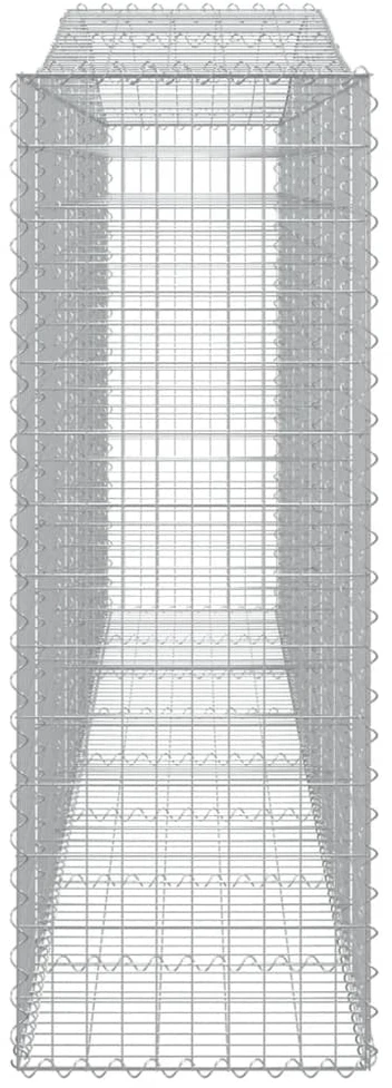 Išlenkti gabiono krepšiai, 20vnt., 400x50x140/160cm, geležis
