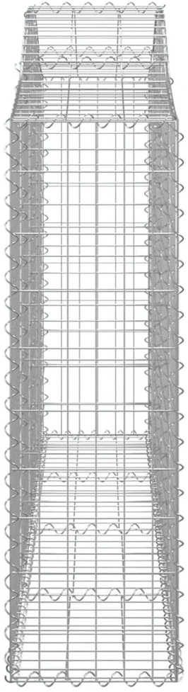 Išlenkti gabiono krepšiai, 25vnt., 200x30x100/120cm, geležis