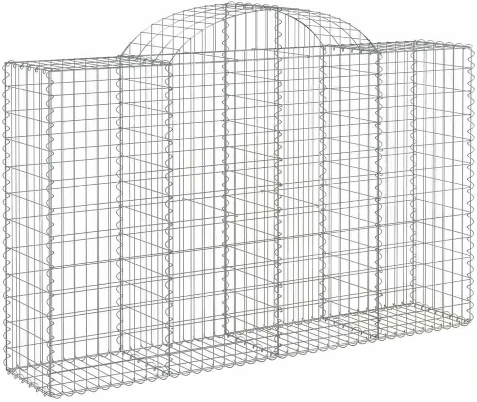 Išlenkti gabiono krepšiai, 25vnt., 200x50x120/140cm, geležis
