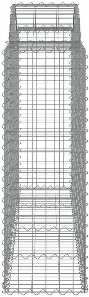 Išlenkti gabiono krepšiai, 25vnt., 200x50x120/140cm, geležis