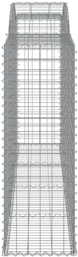 Išlenkti gabiono krepšiai, 25vnt., 300x50x140/160cm, geležis