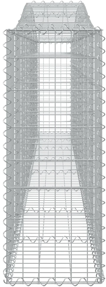Išlenkti gabiono krepšiai, 25vnt., 400x30x80/100cm, geležis