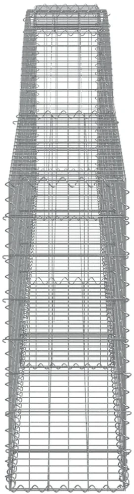 Išlenkti gabiono krepšiai, 25vnt., 400x30x80/100cm, geležis