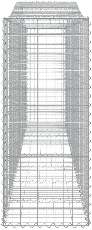 Išlenkti gabiono krepšiai, 25vnt., 400x50x120/140cm, geležis
