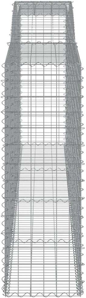 Išlenkti gabiono krepšiai, 25vnt., 400x50x140/160cm, geležis