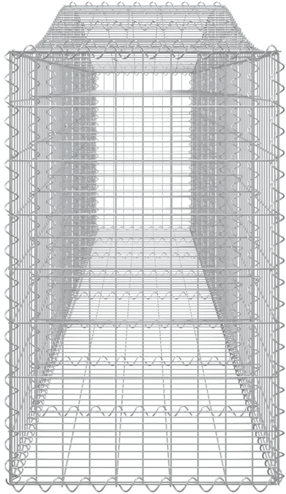 Išlenkti gabiono krepšiai, 25vnt., 400x50x80/100cm, geležis
