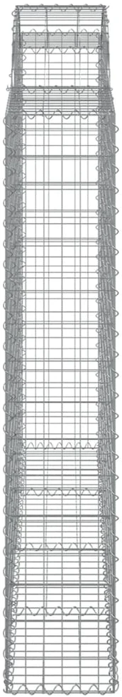 Išlenkti gabiono krepšiai, 2vnt., 200x30x160/180cm, geležis
