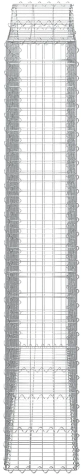 Išlenkti gabiono krepšiai, 2vnt., 200x30x180/200cm, geležis