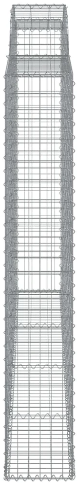 Išlenkti gabiono krepšiai, 2vnt., 200x30x180/200cm, geležis