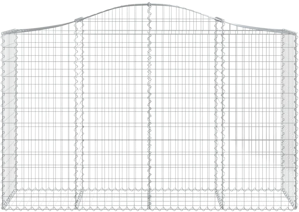 Išlenkti gabiono krepšiai, 2vnt., 200x50x120/140cm, geležis