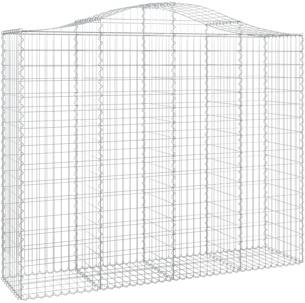 Išlenkti gabiono krepšiai, 2vnt., 200x50x160/180cm, geležis