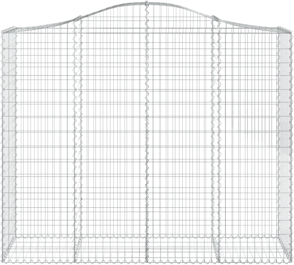 Išlenkti gabiono krepšiai, 2vnt., 200x50x160/180cm, geležis