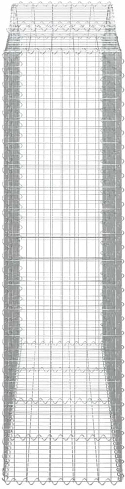 Išlenkti gabiono krepšiai, 2vnt., 200x50x180/200cm, geležis
