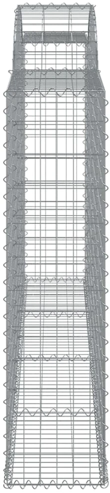 Išlenkti gabiono krepšiai, 2vnt., 300x30x120/140cm, geležis
