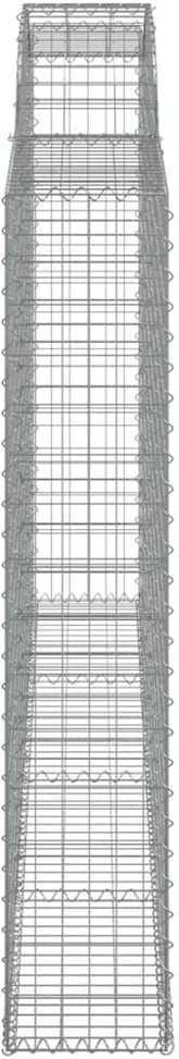 Išlenkti gabiono krepšiai, 2vnt., 300x30x160/180cm, geležis