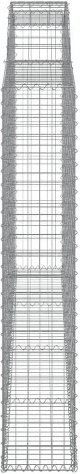 Išlenkti gabiono krepšiai, 2vnt., 300x30x160/180cm, geležis