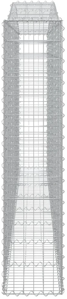Išlenkti gabiono krepšiai, 2vnt., 400x30x140/160cm, geležis