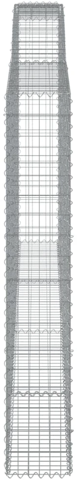 Išlenkti gabiono krepšiai, 2vnt., 400x30x180/200cm, geležis