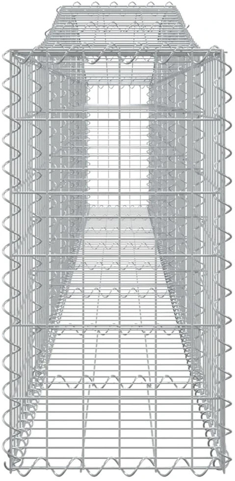Išlenkti gabiono krepšiai, 2vnt., 400x30x60/80cm, geležis