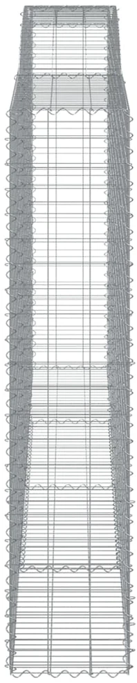Išlenkti gabiono krepšiai, 2vnt., 400x50x220/240cm, geležis