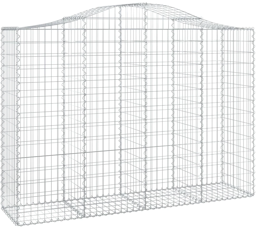 Išlenkti gabiono krepšiai, 30 vnt., 200x50x140/160cm, geležis