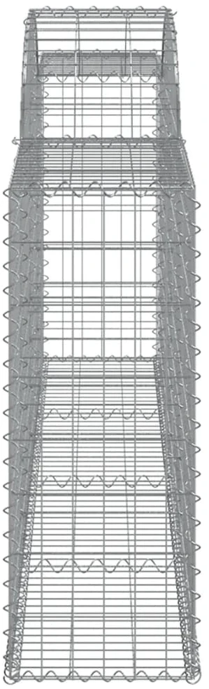 Išlenkti gabiono krepšiai, 30vnt., 300x30x80/100cm, geležis