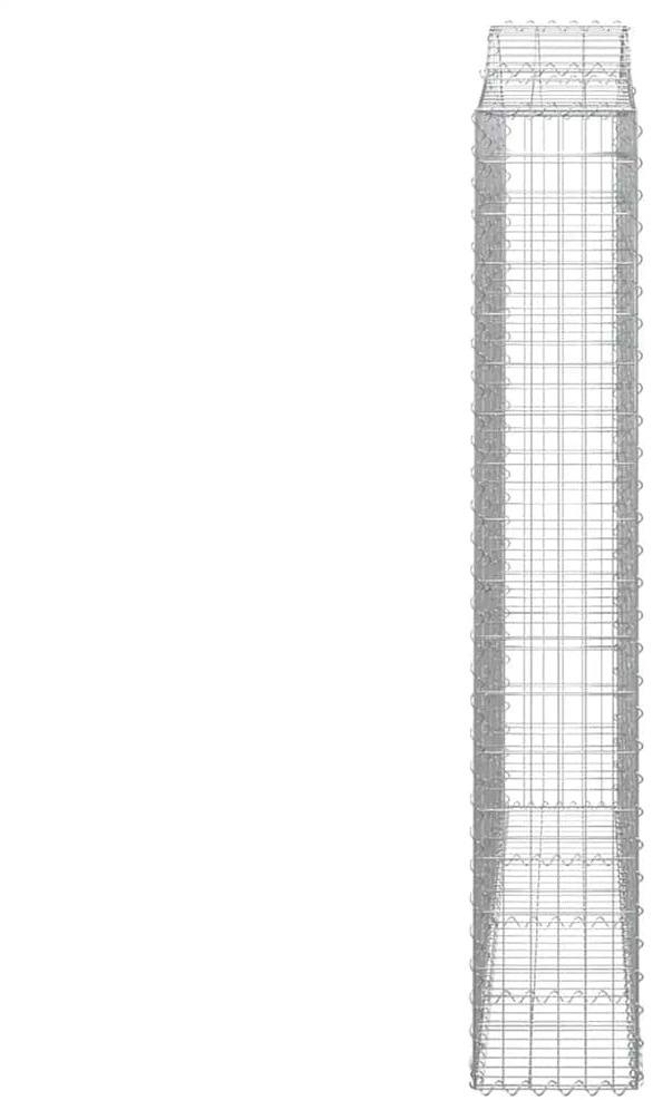 Išlenkti gabiono krepšiai, 3vnt., 200x30x180/200cm, geležis