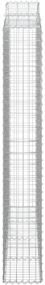 Išlenkti gabiono krepšiai, 3vnt., 200x30x200/220cm, geležis