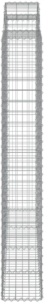 Išlenkti gabiono krepšiai, 3vnt., 200x30x200/220cm, geležis