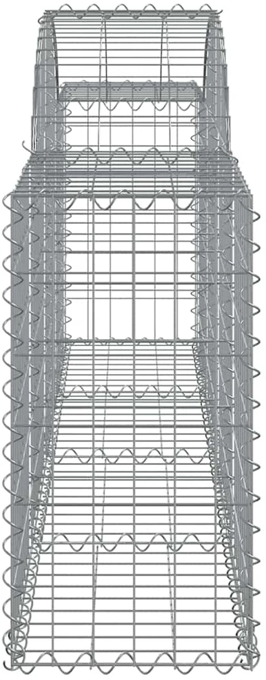 Išlenkti gabiono krepšiai, 3vnt., 200x30x60/80cm, geležis