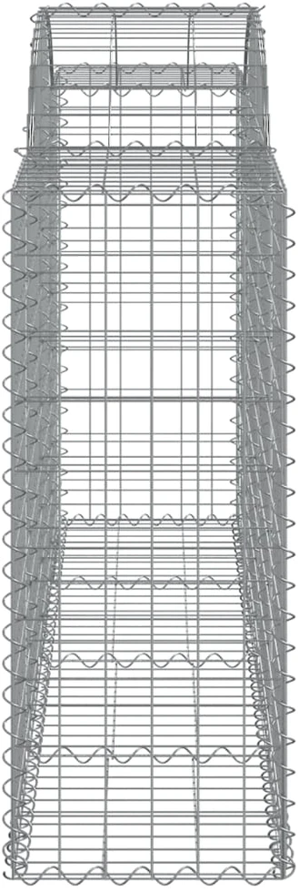 Išlenkti gabiono krepšiai, 3vnt., 200x50x100/120cm, geležis