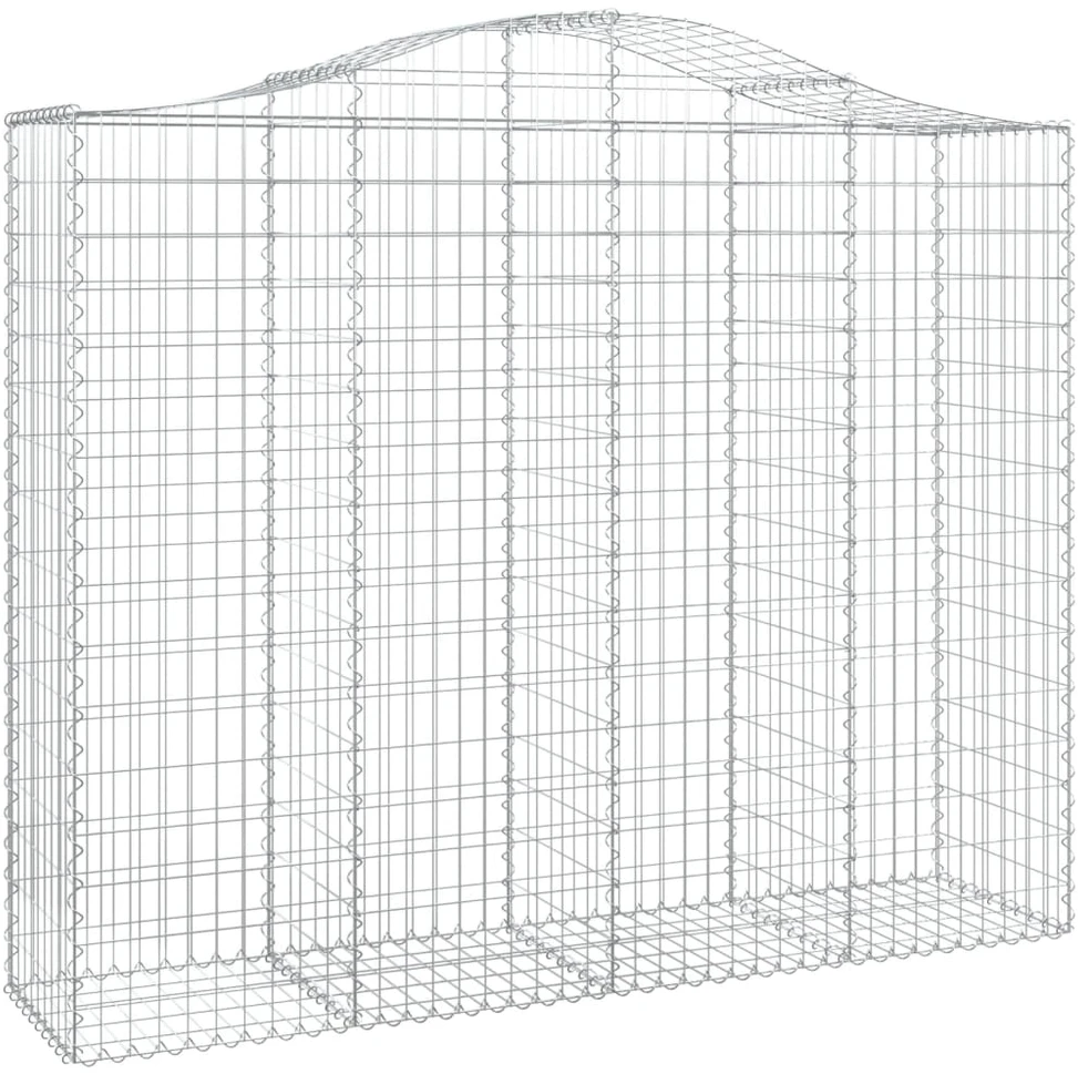 Išlenkti gabiono krepšiai, 3vnt., 200x50x160/180cm, geležis