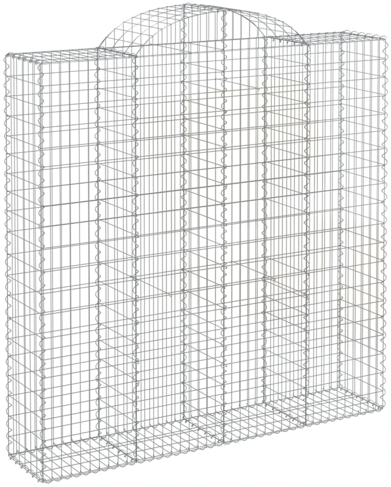 Išlenkti gabiono krepšiai, 3vnt., 200x50x200/220cm, geležis