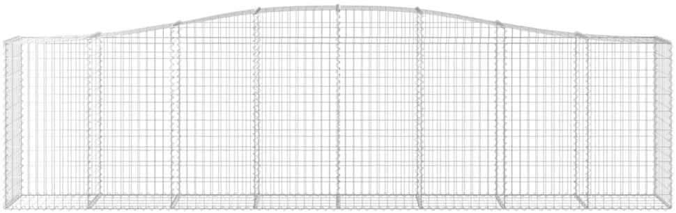 Išlenkti gabiono krepšiai, 3vnt., 400x50x100/120cm, geležis
