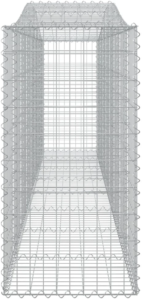 Išlenkti gabiono krepšiai, 3vnt., 400x50x100/120cm, geležis