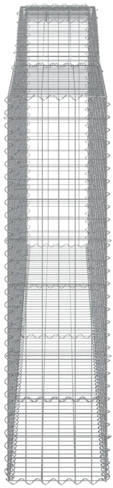 Išlenkti gabiono krepšiai, 3vnt., 400x50x180/200cm, geležis