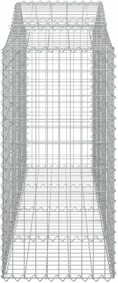 Išlenkti gabiono krepšiai, 40 vnt., 200x50x120/140cm, geležis