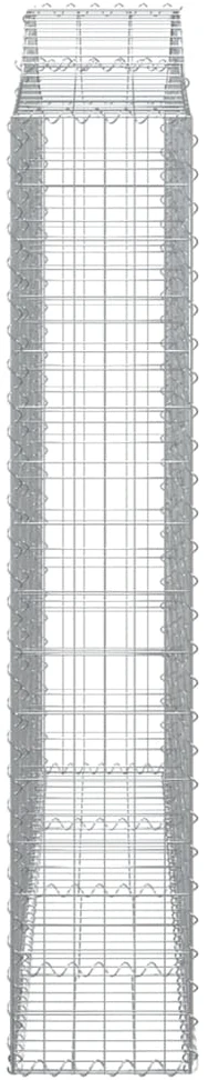 Išlenkti gabiono krepšiai, 4vnt., 200x30x160/180cm, geležis