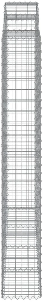 Išlenkti gabiono krepšiai, 4vnt., 200x30x200/220cm, geležis