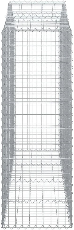 Išlenkti gabiono krepšiai, 4vnt., 200x50x140/160cm, geležis