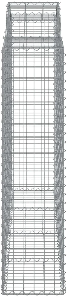 Išlenkti gabiono krepšiai, 4vnt., 200x50x160/180cm, geležis