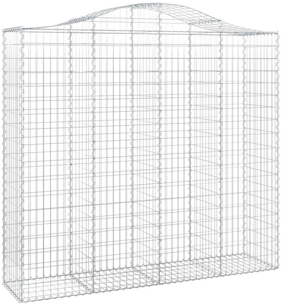 Išlenkti gabiono krepšiai, 4vnt., 200x50x180/200cm, geležis