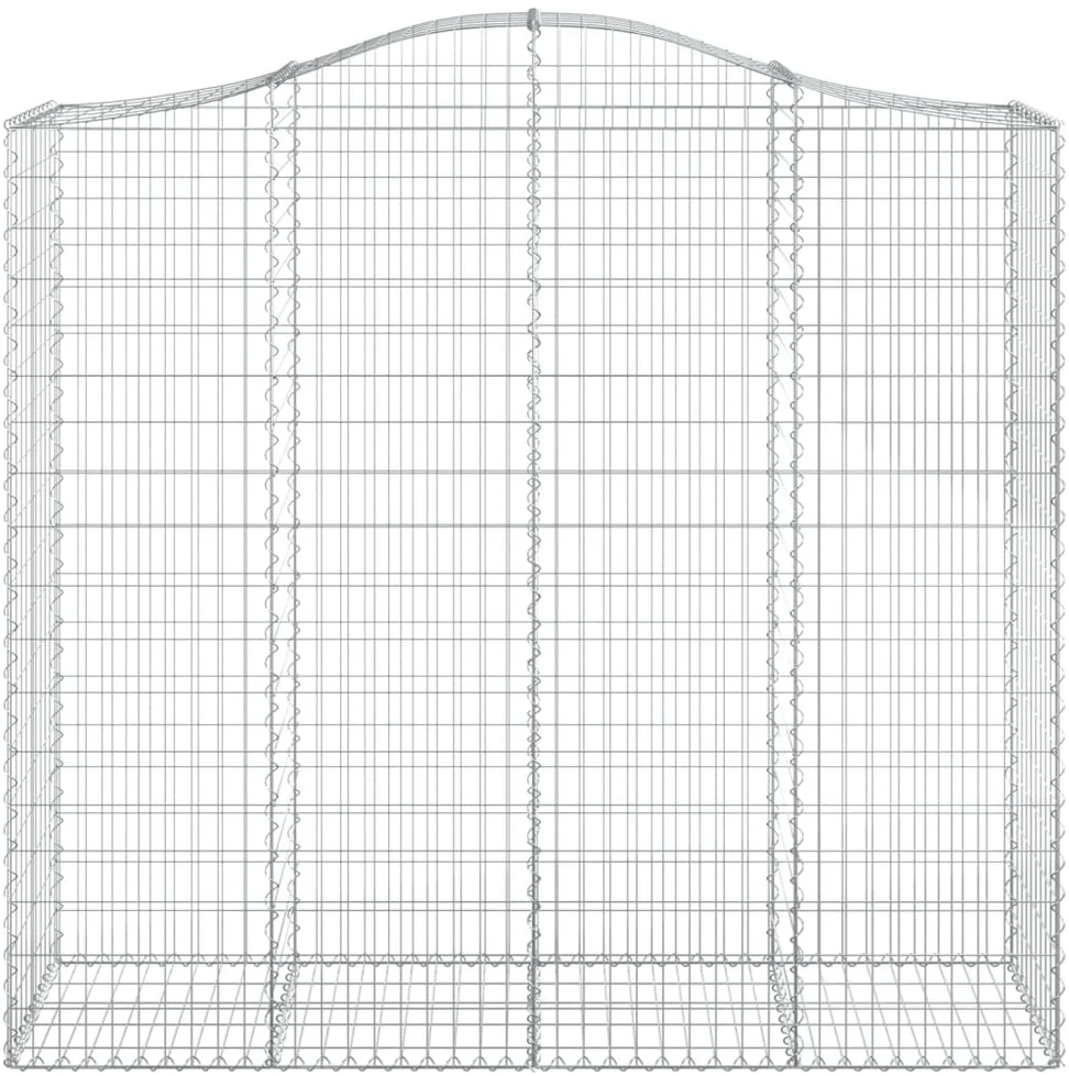 Išlenkti gabiono krepšiai, 4vnt., 200x50x180/200cm, geležis