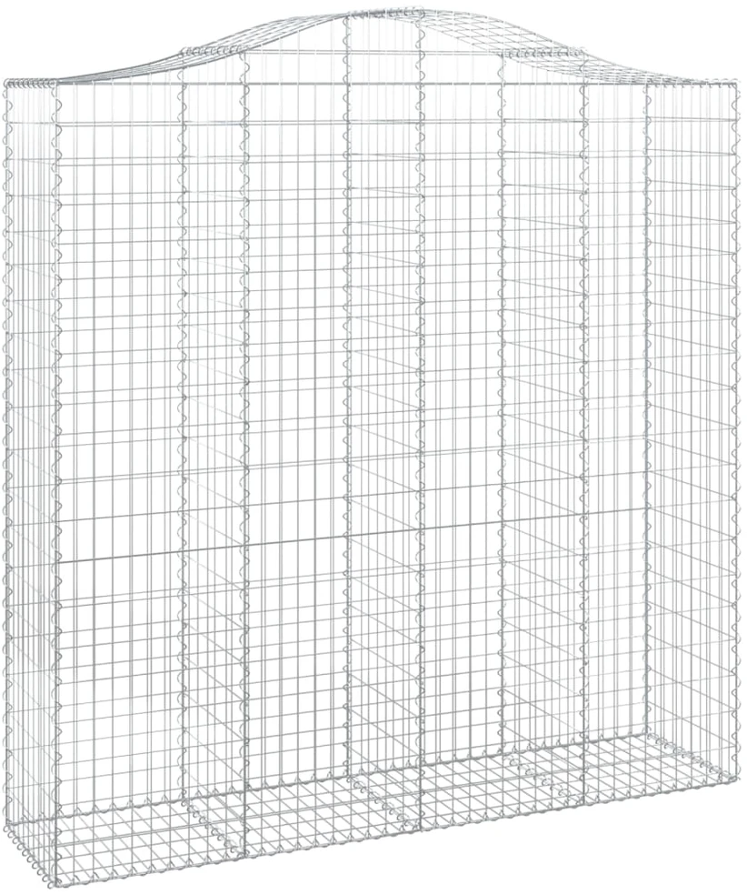 Išlenkti gabiono krepšiai, 4vnt., 200x50x200/220cm, geležis
