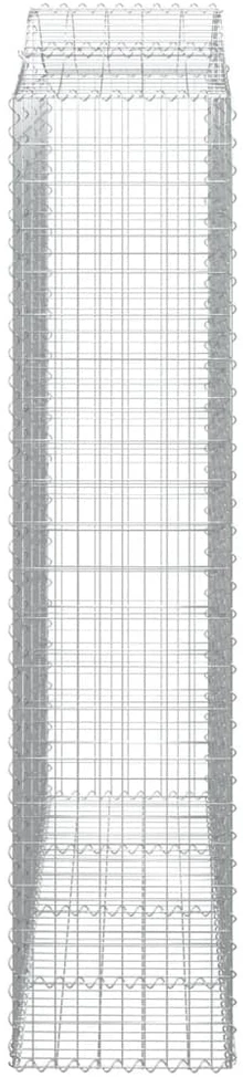 Išlenkti gabiono krepšiai, 4vnt., 200x50x220/240cm, geležis