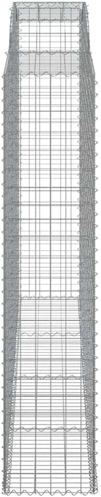 Išlenkti gabiono krepšiai, 4vnt., 300x50x220/240cm, geležis